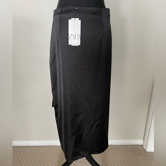NWT Zara Satin Effect Midi Skirt - Picture 8 of 10